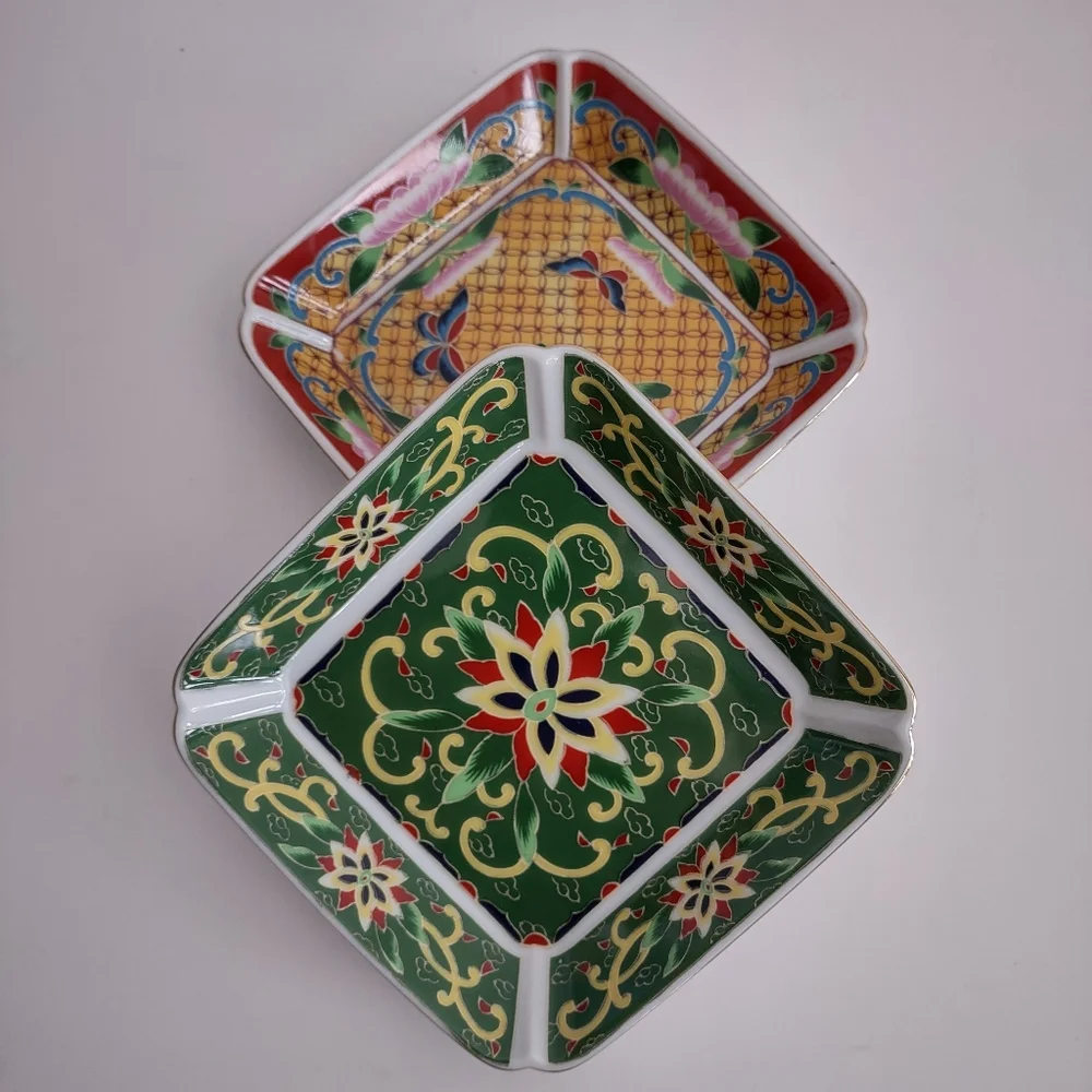 ‼️SOLD‼️ KASHMIR Takahashi Porcelain Hand decorated Trinket Dish Bowl VTG 1981 - Picture 6 of 8